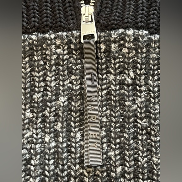 Varley Willard 1/2 Zip Knit Sweater, Black and Gray, High Neck, Relaxed, XS - Picture 8 of 16